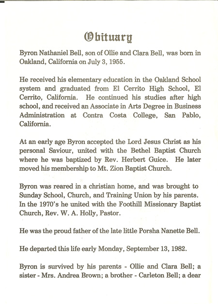 Bell Obit